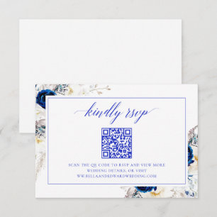 Agradecimiento Tarjeta de código QR del sitio web del Boda Real A