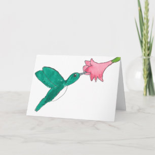 Agradecimiento Tarjeta de colibrí