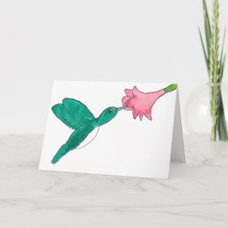 Agradecimiento Tarjeta de colibrí