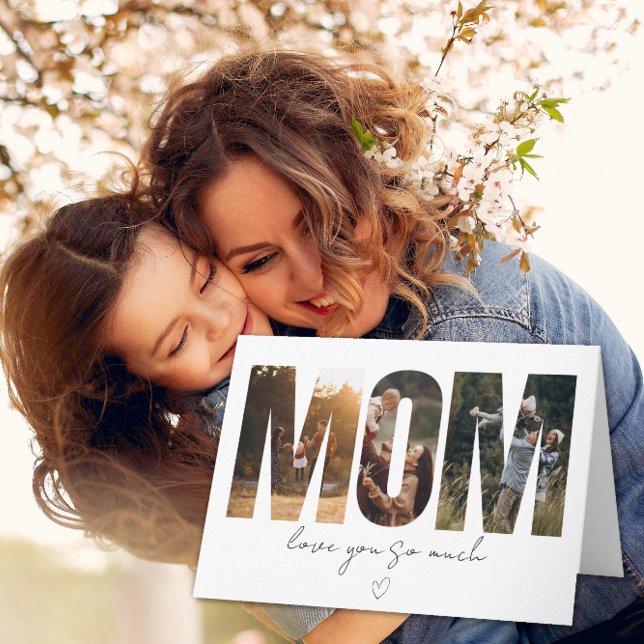 Agradecimiento Tarjeta de Collage de Fotos de Mamá – Mensaje Pers (Subido por el creador)