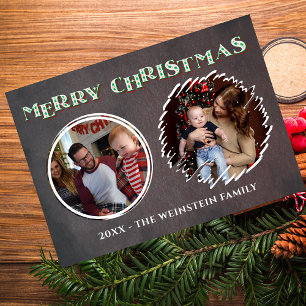 Agradecimiento Tarjeta de Collage de fotos Feliz Navidad 2