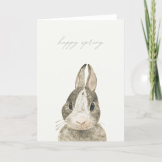 Agradecimiento Tarjeta de conejo Happy Easter Cute Watercolor