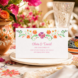 Agradecimiento Tarjeta de confirmación de boda con fiesta floral 