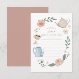 Agradecimiento Tarjeta de consejo de Baby Shower Tea por la tarde