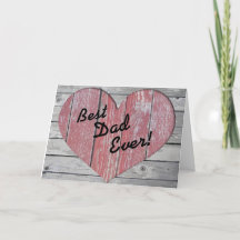 Tarjeta de corazón de madera desgastada rústica