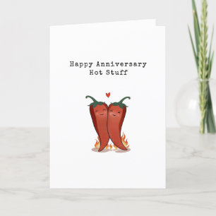 Agradecimiento Tarjeta de Cosas Calientes Feliz Aniversario