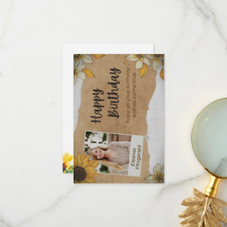 Agradecimiento Tarjeta de cumpleaños