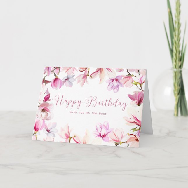 Agradecimiento tarjeta de cumpleaños (Anverso)