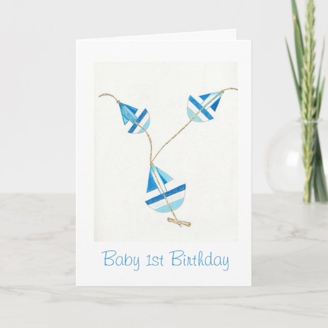 Agradecimiento Tarjeta de cumpleaños 1er año del bebé (Anverso)