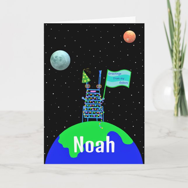 Agradecimiento Tarjeta de cumpleaños 2 para Alien doblada por Jo  (Anverso)