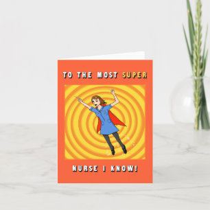 Agradecimiento Tarjeta de cumpleaños/agradecimiento de superenfer