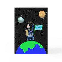 Tarjeta de cumpleaños Alien 1 con verso de Jo Imag