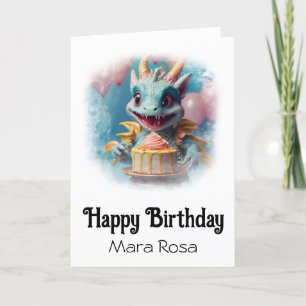 Agradecimiento *~* Tarjeta de cumpleaños AP88 Cute Baby Dragon