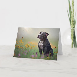 Agradecimiento Tarjeta de cumpleaños Black Pitbull