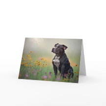 Tarjeta de cumpleaños Black Pitbull