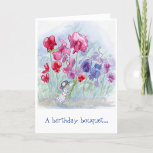 Agradecimiento Tarjeta de cumpleaños "Bouquet"