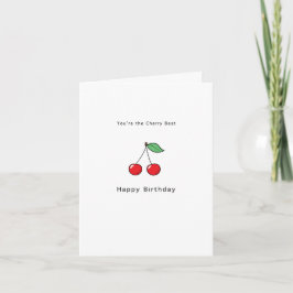Agradecimiento Tarjeta de cumpleaños, Cherry best. Tarjeta de cum