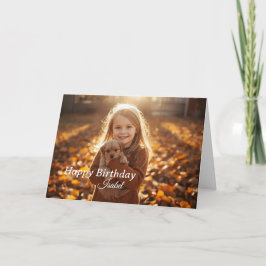 Agradecimiento Tarjeta de cumpleaños con foto personalizada moder