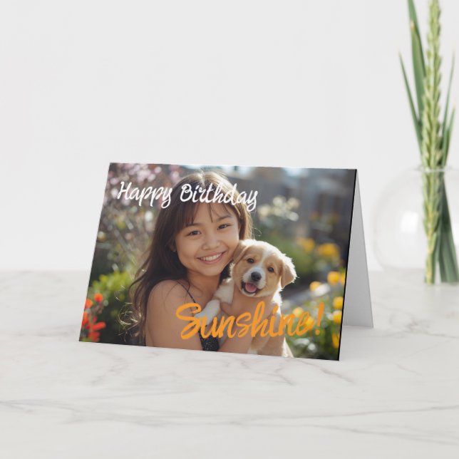 Agradecimiento Tarjeta de cumpleaños con foto personalizada moder (Anverso)