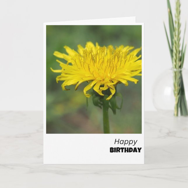 Agradecimiento Tarjeta de cumpleaños Dandelion Delight (Anverso)