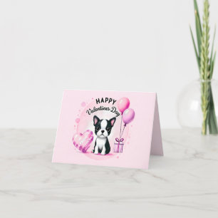 Agradecimiento Tarjeta de cumpleaños de adorable Boston Terrier