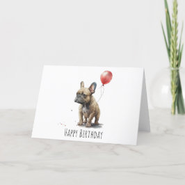 Agradecimiento Tarjeta de cumpleaños de Bulldog francés - Tarjeta