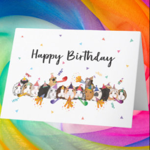 Agradecimiento Tarjeta de cumpleaños de cerdo de Guinea