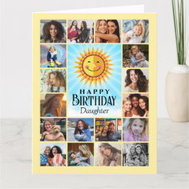Agradecimiento Tarjeta de cumpleaños de Collage de fotos de hija
