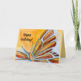 Agradecimiento Tarjeta de cumpleaños de color de mariposa volador