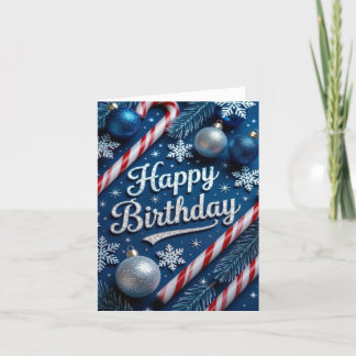 Agradecimiento Tarjeta de cumpleaños de diciembre, Navidades tarj