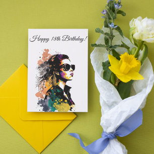 Agradecimiento Tarjeta de cumpleaños de Fashionista - Personaliza