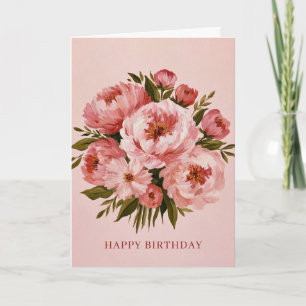 Agradecimiento Tarjeta de cumpleaños de flores de acuarela