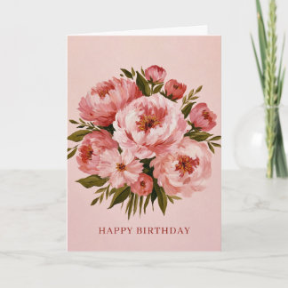 Agradecimiento Tarjeta de cumpleaños de flores de acuarela