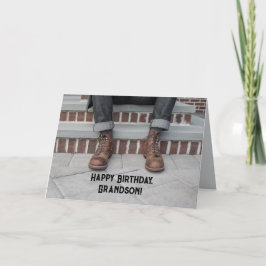 AGRADECIMIENTO TARJETA DE CUMPLEAÑOS DE GRANDSON BOOTS