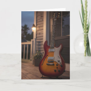 Agradecimiento Tarjeta de cumpleaños de guitarra eléctrica