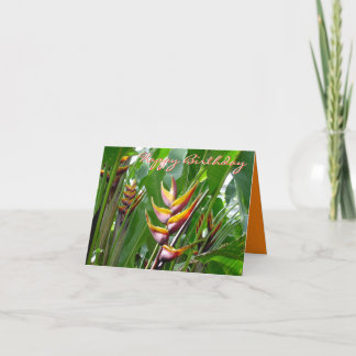 Agradecimiento Tarjeta de cumpleaños de Heliconia