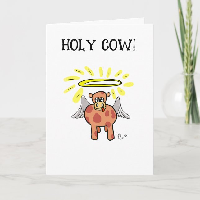 Agradecimiento Tarjeta de cumpleaños de Holy Cow (Anverso)
