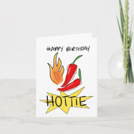 Agradecimiento tarjeta de cumpleaños de hottie