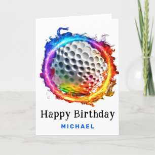 Agradecimiento *~* Tarjeta de cumpleaños de la bola de golf AP94 