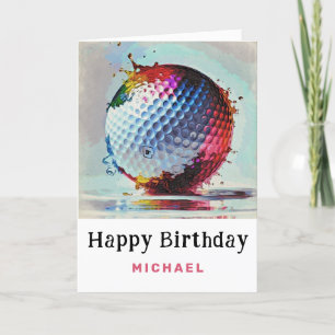 Agradecimiento *~* Tarjeta de cumpleaños de la boletería de golf