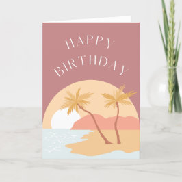 Agradecimiento Tarjeta de cumpleaños de la puesta de sol en la pl