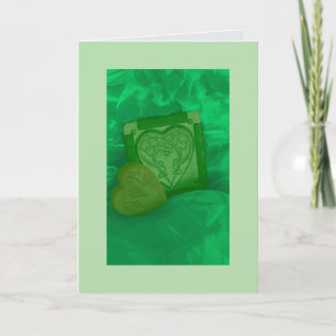 Agradecimiento Tarjeta de cumpleaños de Marzo de corazones verdes