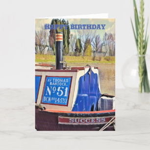 AGRADECIMIENTO TARJETA DE CUMPLEAÑOS DE NARROWBOATS