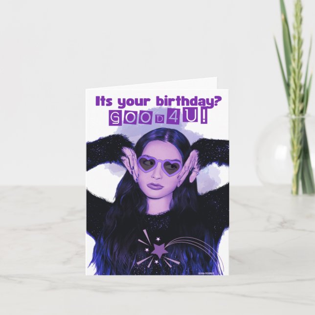 Agradecimiento Tarjeta de cumpleaños de Olivia Rodrigo, tarjeta p (Anverso)