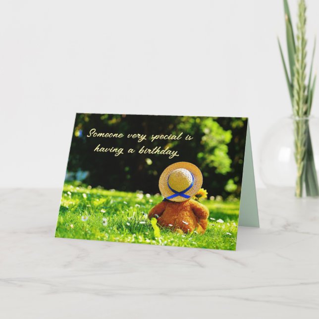AGRADECIMIENTO TARJETA DE CUMPLEAÑOS DE OSO TEDDY (Anverso)