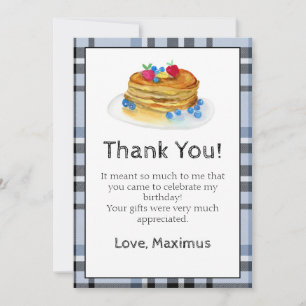 Agradecimiento Tarjeta de cumpleaños de Pancake