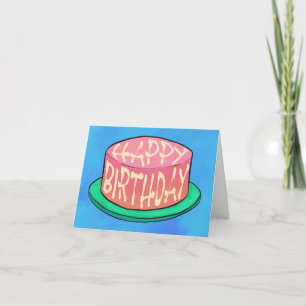 Agradecimiento Tarjeta de cumpleaños de pastel plegada artística