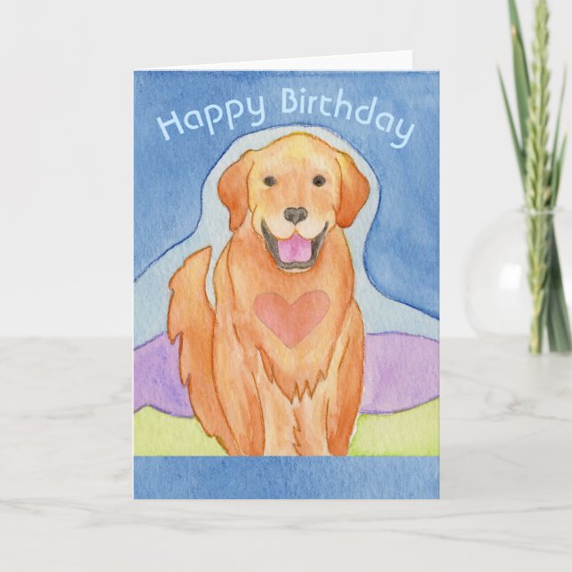 Agradecimiento Tarjeta de cumpleaños de Perro Amado (Anverso)