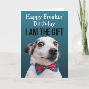 Agradecimiento Tarjeta de cumpleaños de perro divertida para pers
