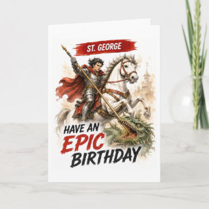 Agradecimiento Tarjeta de cumpleaños de San Jorge